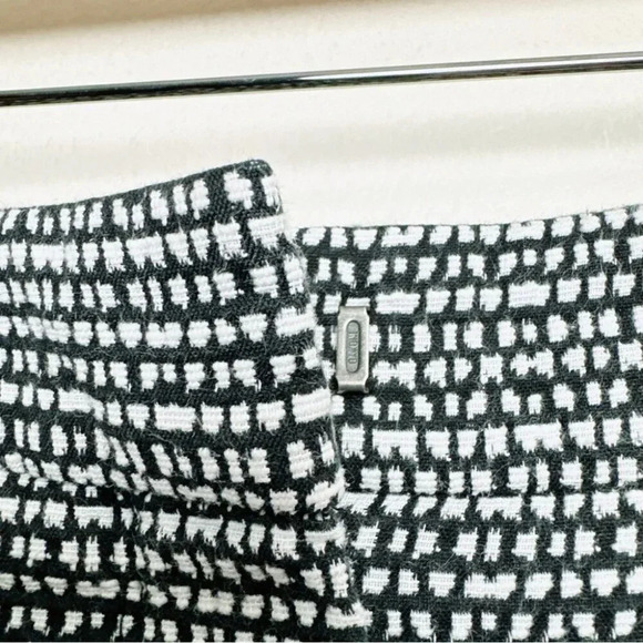 HUGO  BOSS Womens Sz 6 Acrila Textured Abstract Pant Black White Cotton Blend - Picture 8 of 14